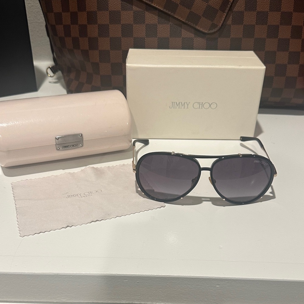 Jimmy Choo Black aviator Sunglasses